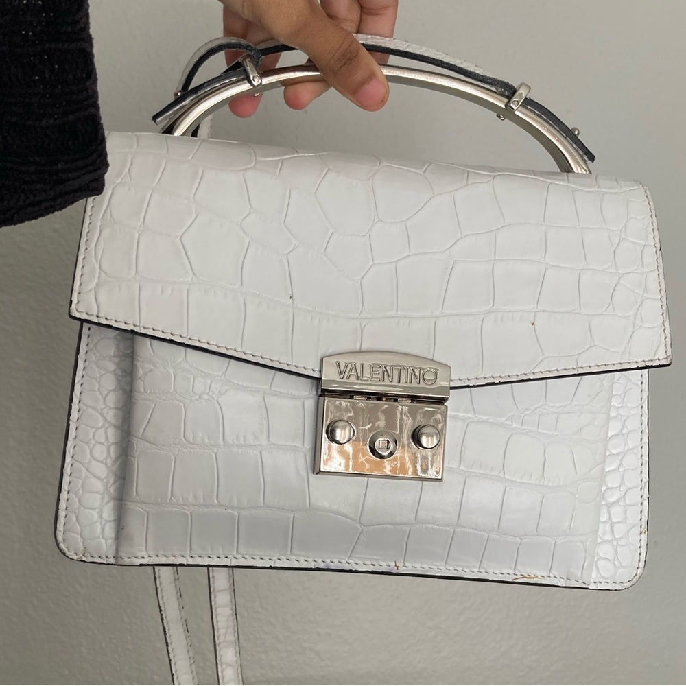 White Valentino leather purse